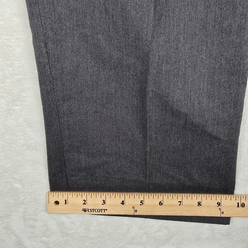 Haggar Mens 36x30 Pleated Dress Pants Charcoal Gray Wrinkle Free Straight Leg
